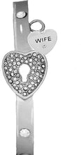 Wife, It Really Locks! The Key To My Heart Cuff Crystal Bracelet, Hypoallergenic, Safe-Nickel, Lead, Free