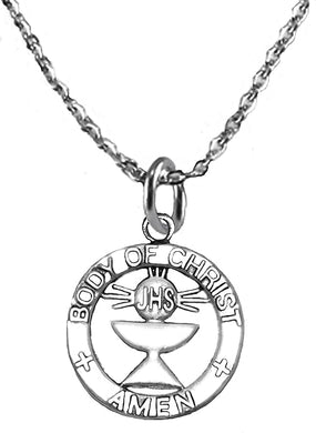 First Communion Necklace, Adjustable 18-21 Inch Cable Chain Necklace, Nickel, Lead, And Poisonous Cadmium Free-Hypoallergenic