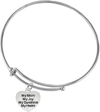 Message Jewelry, My Mom, My Joy, My Sunshine, My Heart, Adjustable Bracelet, Hypoallergenic, Safe-Nickel, Lead, Free