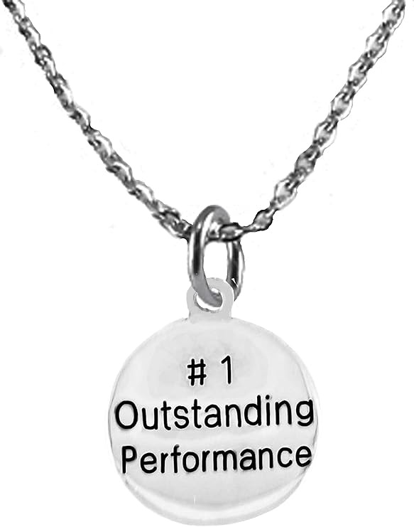 #1 Outstanding Performance, Award, Adjustable 18-21 Inch Cable Chain Necklace, Nickel, Lead, And Cadmium Free-Hypoallergenic