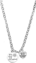 You are My Sunshine, Wife, Sterling Silver Solid .925 Sterling, Not Plated Or Coated.Cable Chain Necklace, Charm-Nickel, Lead, Cadmium Free