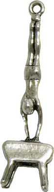 Gymnast Charm, Standing On Hands On A Pommel Horse, Fits on Any Bracelets, Necklaces & Earrings