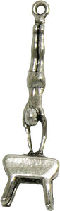 Gymnast Charm, Standing On Hands On A Pommel Horse, Fits on Any Bracelets, Necklaces & Earrings