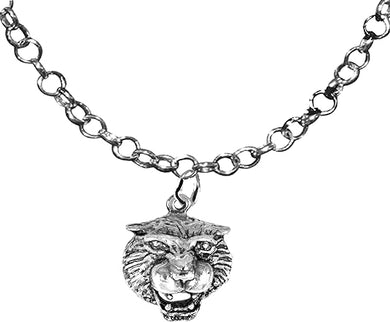 Tiger Necklace, Adjustable 14-21 Inch Rolo Chain Necklace, Nickel, Lead, And Cadmium Free-Hypoallergenic