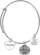Abuela, I Will Love You Forever, Navy Hypoallergenic, Safe-Nickel Free, No Poisonous Lead Or Cadmium