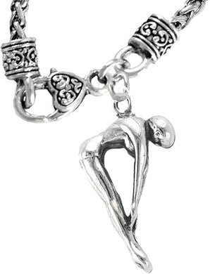 Swimming Diver Necklace Hypoallergenic, Safe-Nickel, Lead & Cadmium Free!