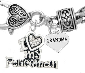 Policeman's, I Love My Policeman, Grandma, Hypoallergenic, Safe-Nickel, Lead, Free