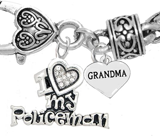 Policeman's, I Love My Policeman, Grandma, Hypoallergenic, Safe-Nickel, Lead, Free
