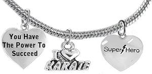 Martial Arts, Kickboxing Jewelry, Karate Jewelry, Super Hero, You Have The Power To Succeed," Martial Arts Jewelry" Hypoallergenic, Safe-Nickel, Lead Free