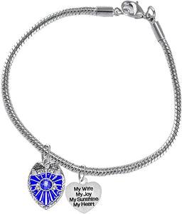 Policeman's, My Wife, My Joy, My Sunshine, My Heart, Hypoallergenic, Safe-Nickel Free, No Poisonous Lead Or Cadmium.