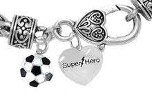 Soccer Super Hero, " Soccer Player Jewelry" Bracelet Hypoallergenic, Safe-Nickel, Lead Free
