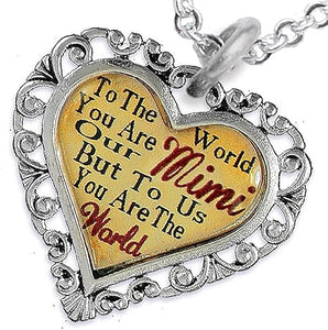 Mimi Heart Charm Necklace Hypoallergenic, Adjustable, Safe, Nickel, Lead & Cadmium Free!