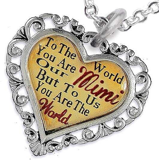 Mimi Heart Charm Necklace Hypoallergenic, Adjustable, Safe, Nickel, Lead & Cadmium Free!