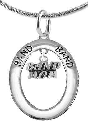 Band Mom, Hypoallergenic Adjustable Necklace, Safe-Nickel, Lead and Cadmium Free
