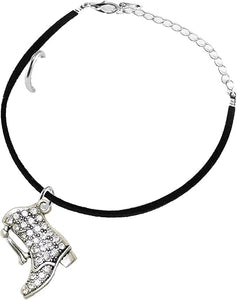Drill Boot Crystal Bracelet, Safe-Nickel, Lead & Cadmium Free!