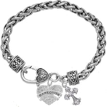 Caregiver, Nurse, RN, LPN, Genuine Crystal Cross, Bracelet, Hypoallergenic, Safe-Nickel, Lead, Free