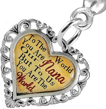 Nana Heart Charm Post Earring Hypoallergenic, Safe-Nickel, Lead & Cadmium Free!