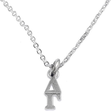Delta Gamma, STERLING SILVER 18 Inch Necklace Chain, Solid .925 Sterling, Not Plated Or Coated, Hypoallergenic-Safe Nickel, Lead, Cadmium Free Charm