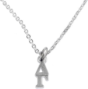 Delta Gamma, STERLING SILVER 18 Inch Necklace Chain, Solid .925 Sterling, Not Plated Or Coated, Hypoallergenic-Safe Nickel, Lead, Cadmium Free Charm