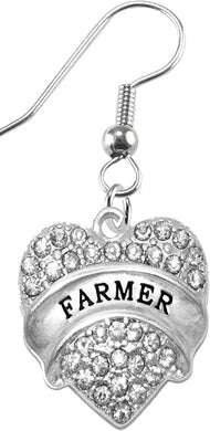 Farmer Hypoallergenic Crystal Heart Earring