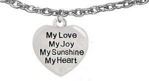 My Love, My Joy, My Sunshine, My Heart, Adjustable Foot Anklet, Hypoallergenic, Safe-Nickel, Lead, And Poisonous Cadmium Free