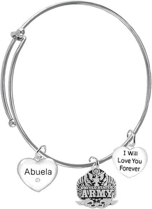 Abuela, I Will Love You Forever, Army Hypoallergenic, Safe-Nickel Free, No Poisonous Lead Or Cadmium