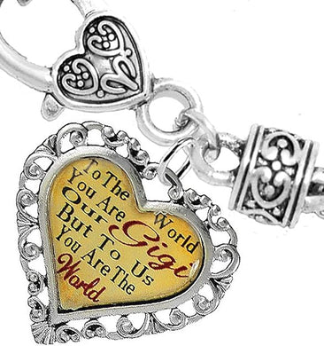 Gigi Heart Charm Bracelet Hypoallergenic, Safe, Nickel, Lead & Cadmium Free!