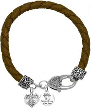 Policemans Wife, It's Not Something You Do, It's Something You Are,Genuine Brown Leather Bracelet, Hypoallergenic Safe-Nickel, Lead And Cadmium Free