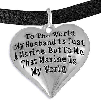 Marine Wife, My Husband is My World, Bracelet, Hypoallergenic, Safe- Nickel, Lead and Cadmium Free