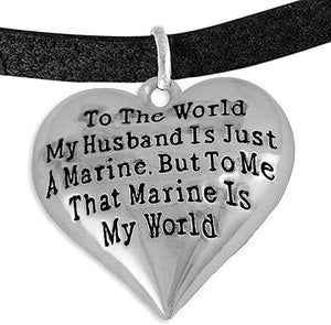 Marine Wife, My Husband is My World, Bracelet, Hypoallergenic, Safe- Nickel, Lead and Cadmium Free