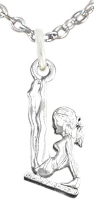 Gymnast On Balance Beam Necklace, Adjustable, Hypoallergenic, Nickel, Lead & Cadmium Free