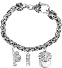 Baseball Mom, Genuine Crystal. Bat, Caps Bracelet, Hypoallergenic, Safe-Nickel & Lead, Free