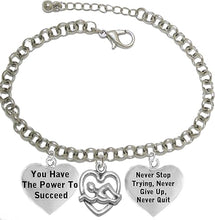 Swimming, Never Stop Trying, Never Quit Adjustable Bracelet, Hypoallergenic, Safe-Nickel Free, No Poisonous Lead Or Cadmium