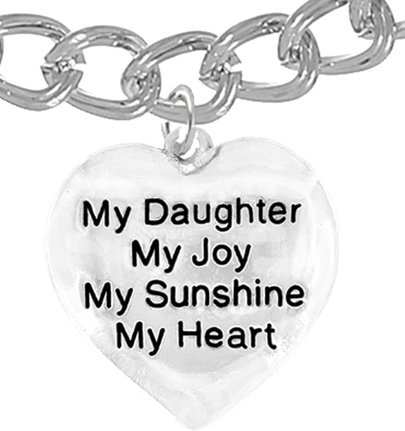 Message Jewelry, My Daughter, My Joy, My Sunshine, My Heart, Bracelet, Hypoallergenic, Safe-Nickel, Lead, Free