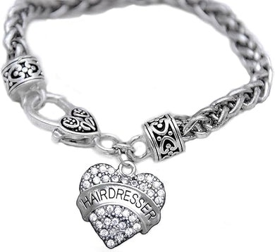 Hair Dresser Charm, Wheat Chain Bracelet, Safe-Nickel, Lead & Cadmium Free!