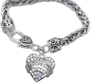 Hair Dresser Charm, Wheat Chain Bracelet, Safe-Nickel, Lead & Cadmium Free!