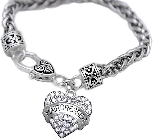Hair Dresser Charm, Wheat Chain Bracelet, Safe-Nickel, Lead & Cadmium Free!