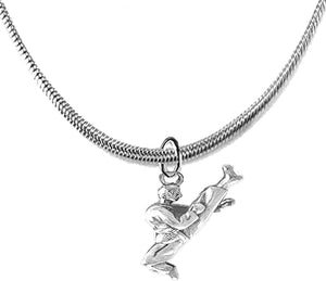 Martial Arts, Kickboxing Jewelry, Karate Jewelry,Adjustable Necklace, Hypoallergenic, Safe-Nickel, Lead Free