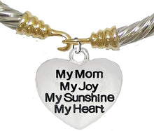 Message Bracelet, My Mom, My Joy, My Sunshine, My Heart, Breathtaking Gold/Silver Bracelet, Hypoallergenic, Safe-Nickel, Lead, Cadmium Free