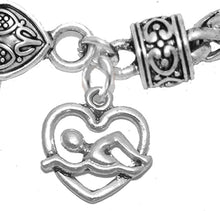 I Love Swimming Bracelet, Hypoallergenic, Safe-Nickel Free, No Poisonous Lead Or Cadmium