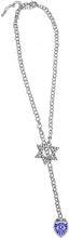 Jewish Policeman, Badge Through A Crystal Star Of David, Necklace Hypoallergenic, Safe-Nickel, Lead, And Cadmium Free