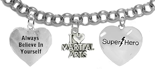 Martial Arts, Kickboxing Jewelry, Karate Jewelry, Super Hero, Always Believe In Yourself, 