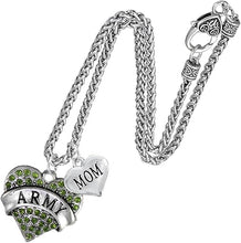 Army Mom Heart Necklace, Hypoallergenic, Will NOT Irritate Anyone with Sensitive Skin. Safe- Nickel, Lead and Cadmium Free