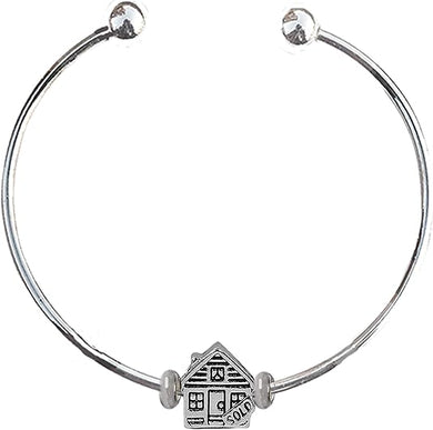 Realtor, Real Estate, Home, Adjustable, Flexible Cuff Bracelet, House Sold Charms, Hypoallergenic-Safe, No Nickel,Lead, Or Poisonous Cadmium