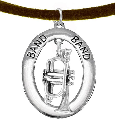 Band Trumpet Player Hypoallergenic Adjustable Necklace, Safe-Nickel, Lead Free