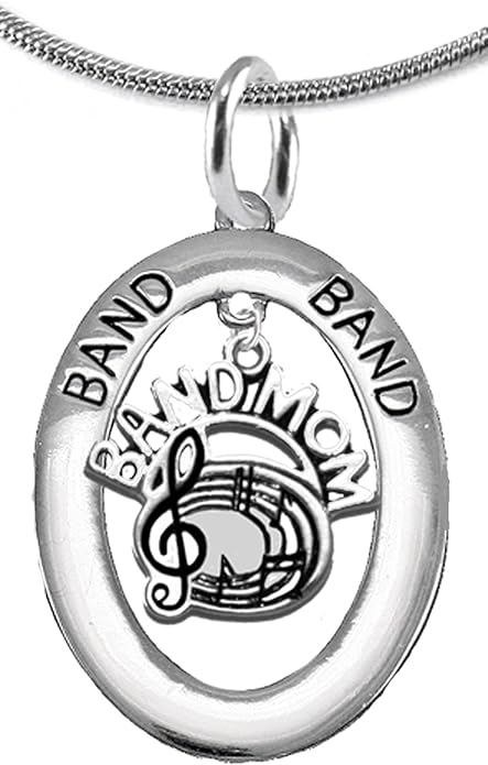 Band Mom, Hypoallergenic Adjustable Necklace, Safe-Nickel, Lead and Cadmium Free