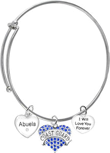Coast Guard Abuela, I Will Love You Forever, Hypoallergenic, Safe-Nickel Free, No Poisonous Lead Or Cadmium