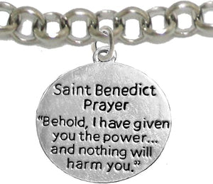 Saint Benedict Bracelet Protect Me from Harm Prayer, from Evil, from The Devil. Nickle, Lead Cadmium Free
