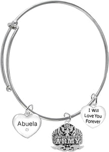 Abuela, I Will Love You Forever, Air Force Hypoallergenic, Safe-Nickel Free, No Poisonous Lead Or Cadmium