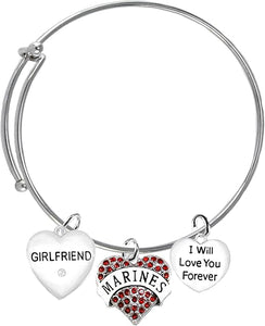 Marine Girlfriend, I Will Love You Forever, Hypoallergenic, Safe-Nickel Free, No Poisonous Lead Or Cadmium